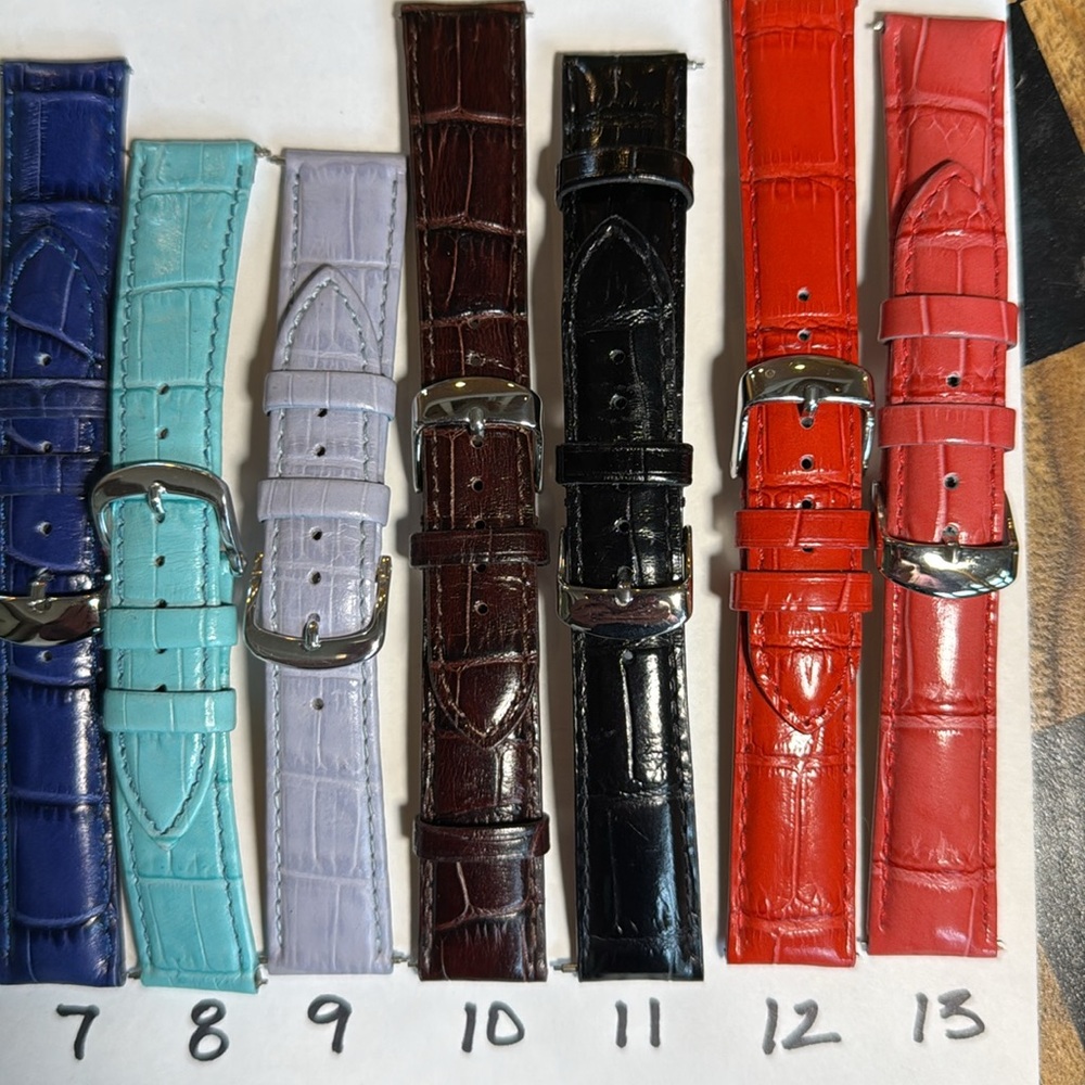 Genuine Leather Croc Watch Band Strap 18mm - Picture 3 of 9